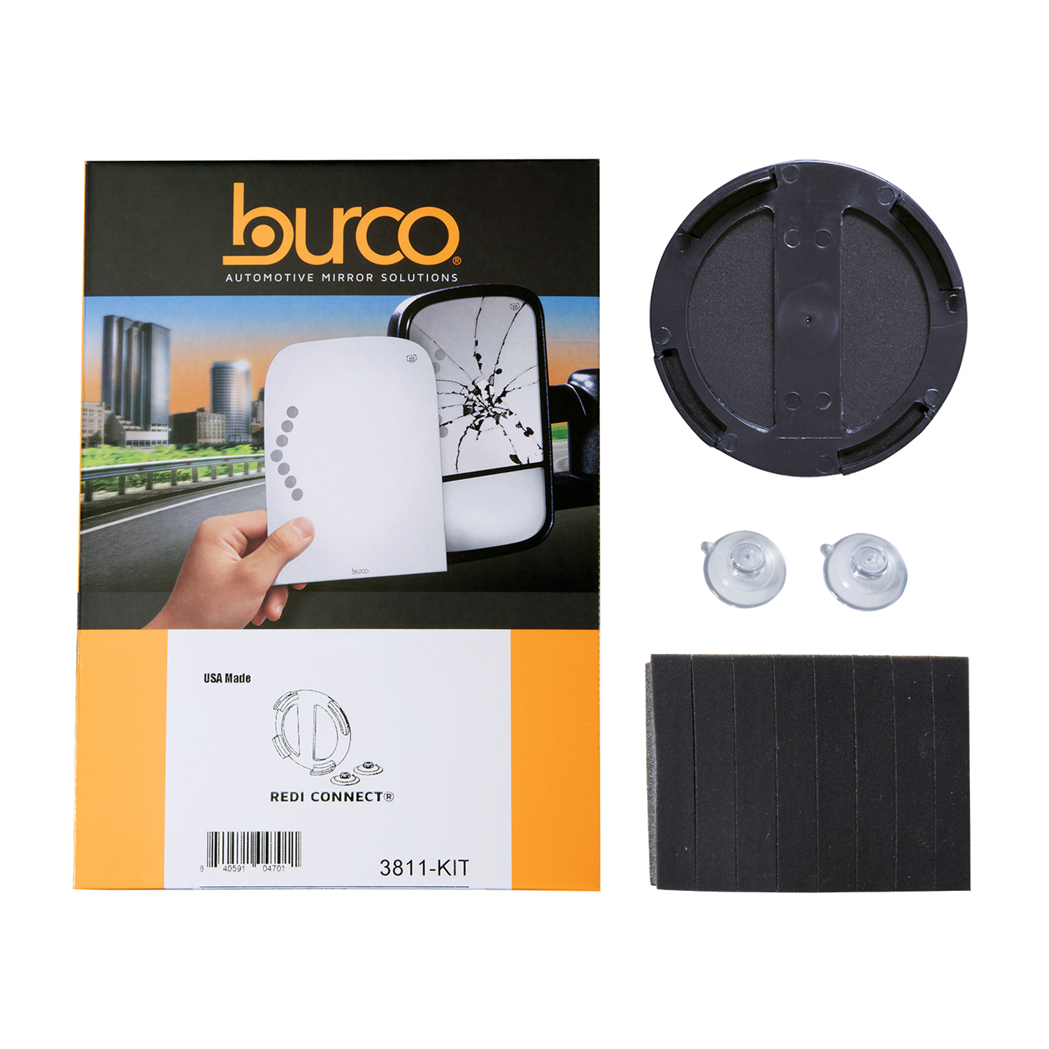 REDI CONNECT MIRROR MOUNTING KIT- 4.375  CIRCLE SNAP-IN